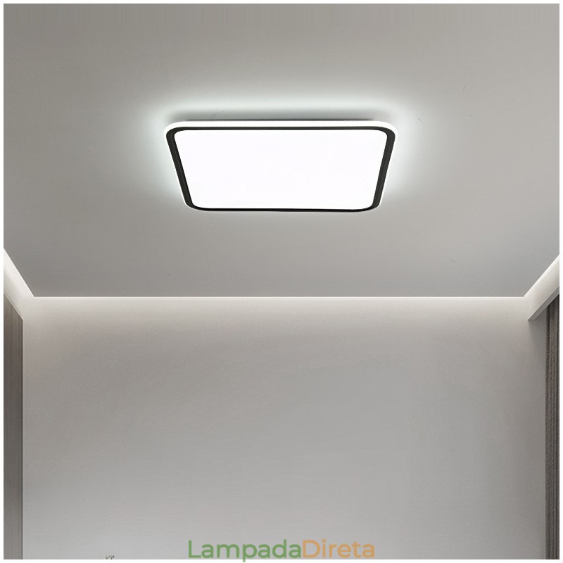 Luminária de teto embutida quadrada moderna regulável para iluminação interna