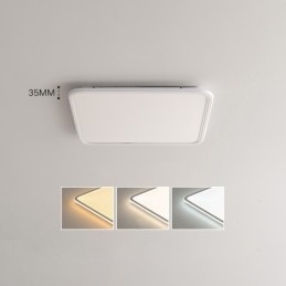 Luminária de teto embutida quadrada moderna regulável para iluminação interna