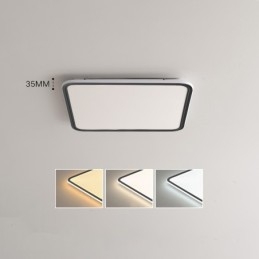 Luminária de teto embutida quadrada moderna regulável para iluminação interna