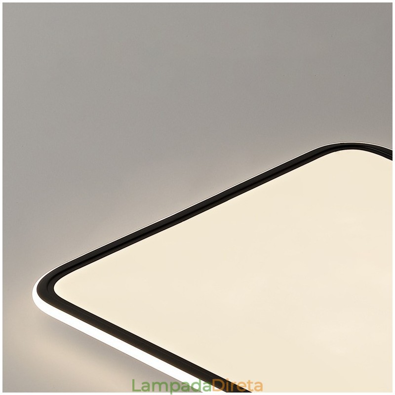 Luminária de teto embutida quadrada moderna regulável para iluminação interna