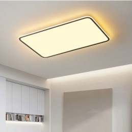 Luminária de teto embutida retangular regulável de tamanho grande moderna Luminária de iluminação interna
