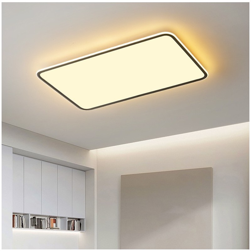 Luminária de teto embutida retangular regulável de tamanho grande moderna Luminária de iluminação interna