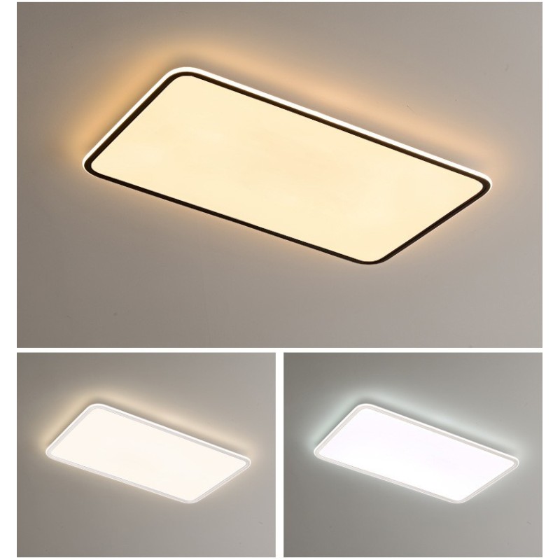 Luminária de teto embutida retangular regulável de tamanho grande moderna Luminária de iluminação interna