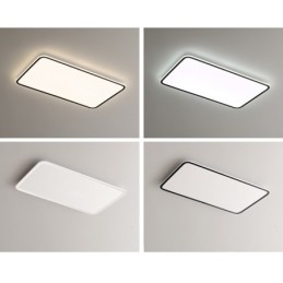 Luminária de teto embutida retangular regulável de tamanho grande moderna Luminária de iluminação interna