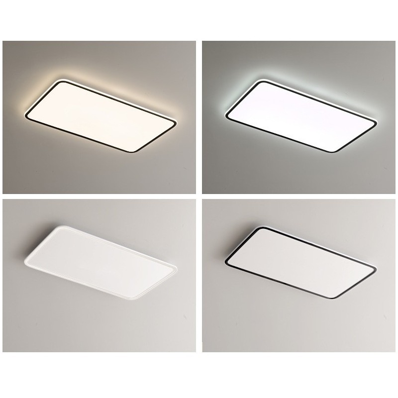 Luminária de teto embutida retangular regulável de tamanho grande moderna Luminária de iluminação interna