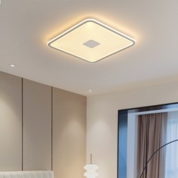 Luz de teto quadrada embutida moderna com proteção ocular de espectro total e regulável
