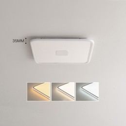 Luz de teto quadrada embutida moderna com proteção ocular de espectro total e regulável