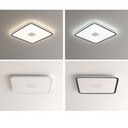 Luz de teto quadrada embutida moderna com proteção ocular de espectro total e regulável