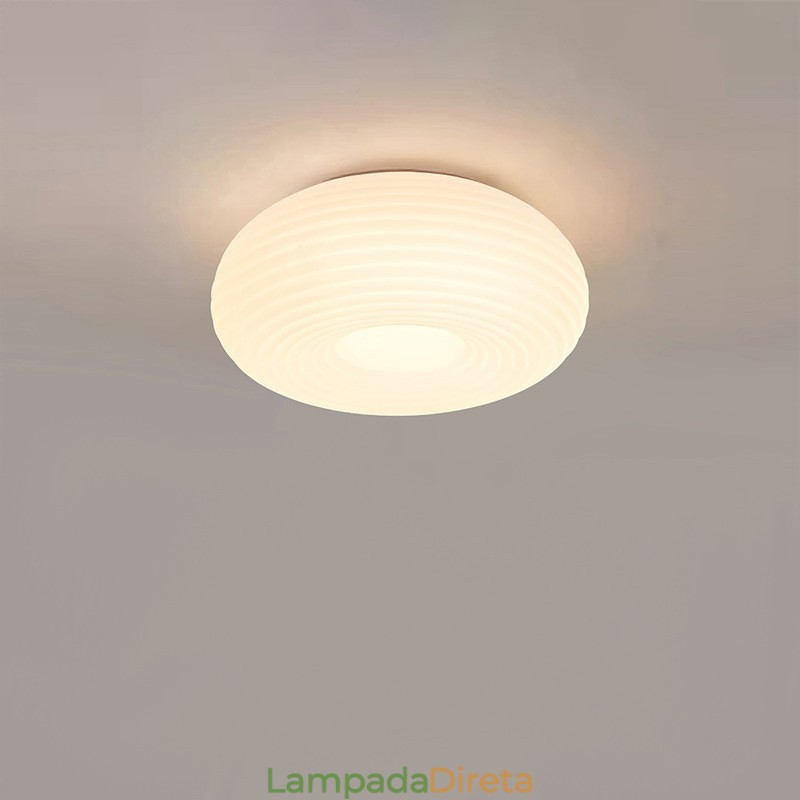 Luz de teto redonda moderna de proteção ocular de espectro total regulável