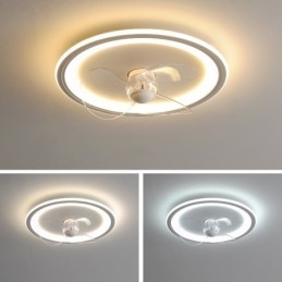 Nordic Round Ultra fino silencioso invisível regulável embutido ventilador luz de proteção ocular de espectro total