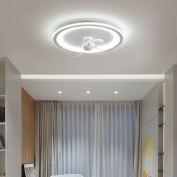 Nordic Round Ultra fino silencioso invisível regulável embutido ventilador luz de proteção ocular de espectro total