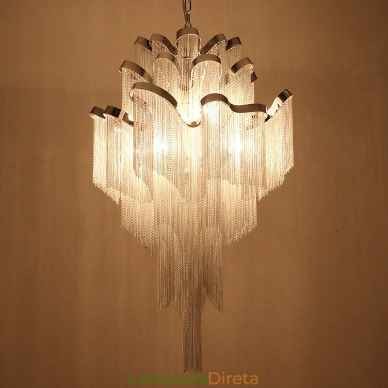 Tassels Extra Large Size Chandelier Designer Luz de teto pendente