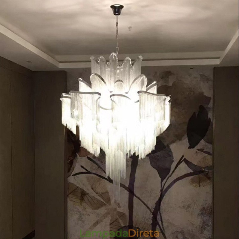 Tassels Extra Large Size Chandelier Designer Luz de teto pendente