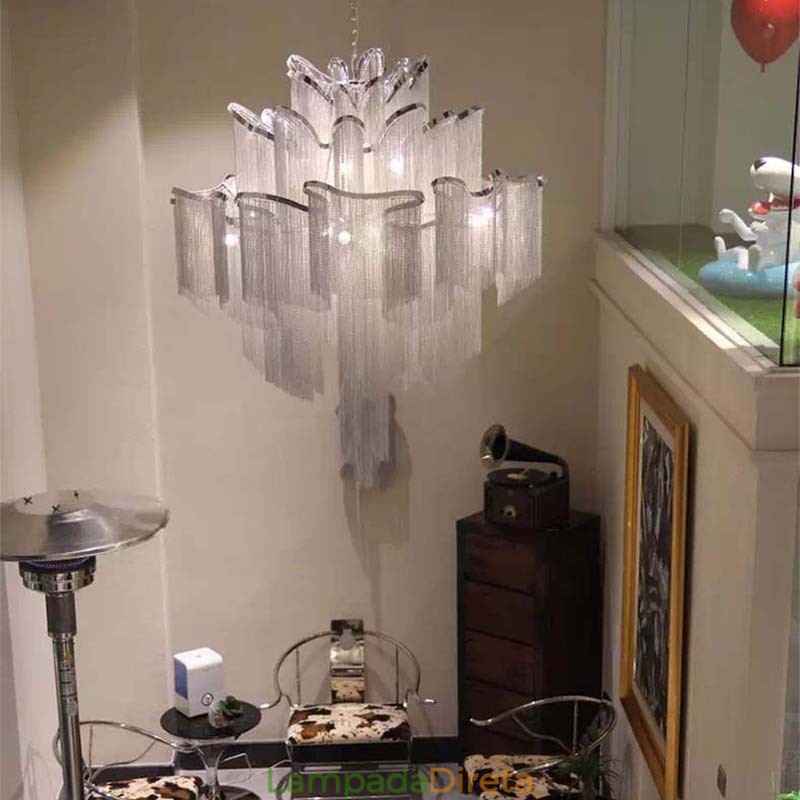Tassels Extra Large Size Chandelier Designer Luz de teto pendente