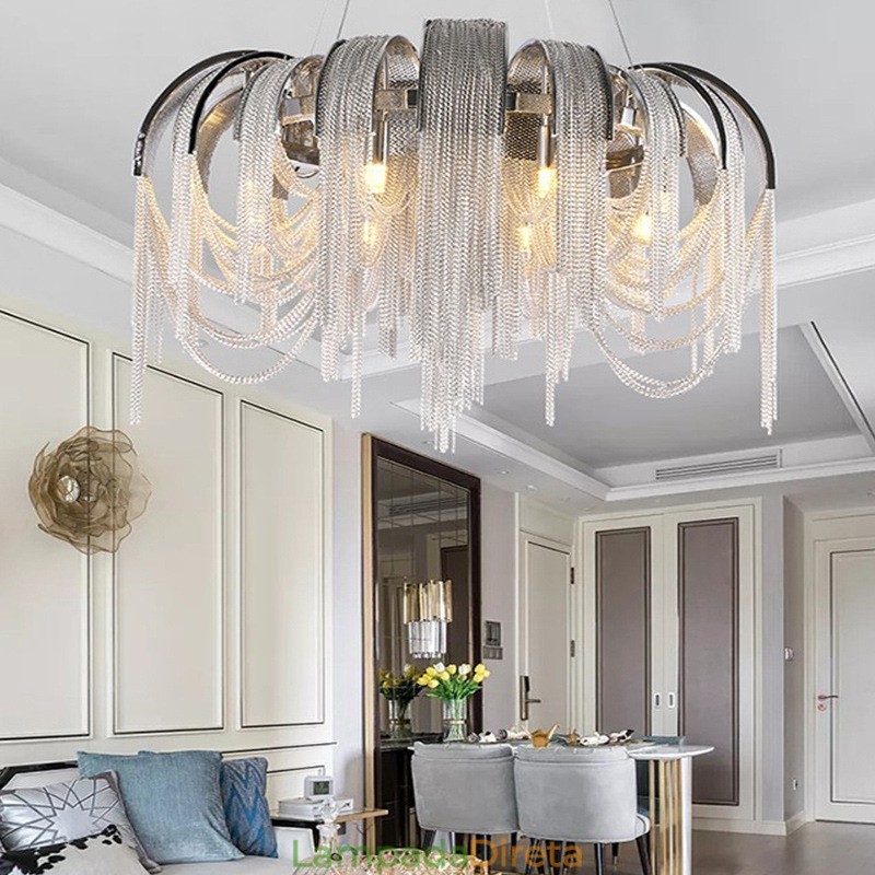 Tassels Extra Large Size Chandelier Designer Luz de teto pendente