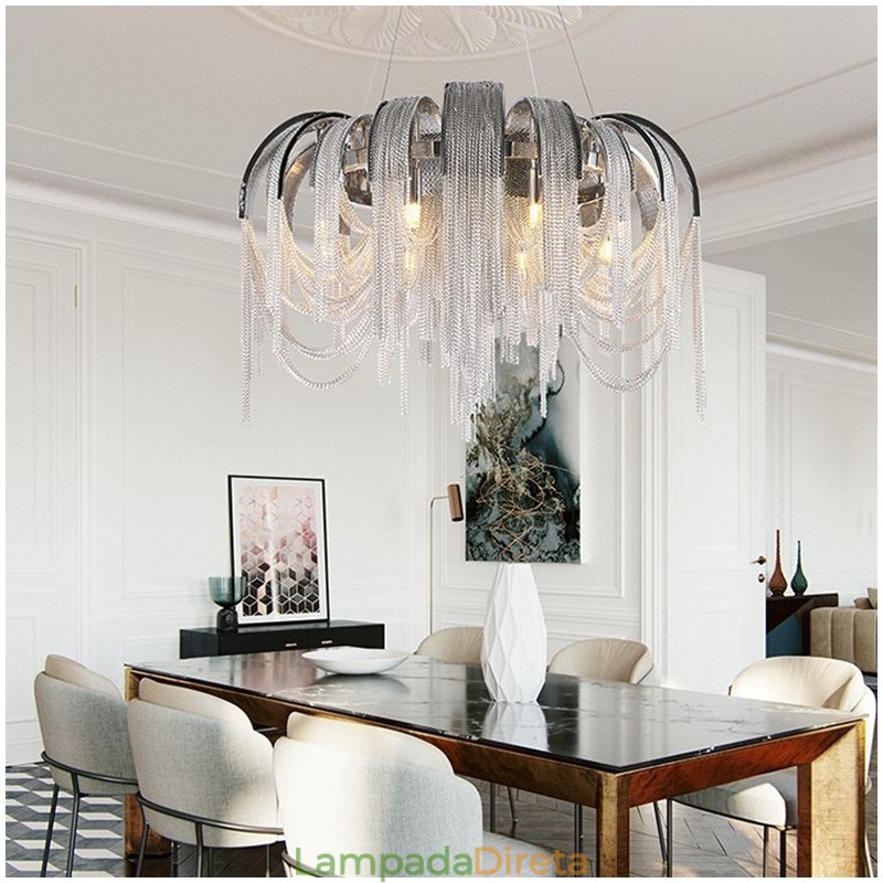 Tassels Extra Large Size Chandelier Designer Luz de teto pendente