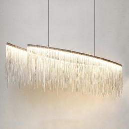 Tassels Extra Grande Tamanho Designer Teto Pendente Luz Ilha