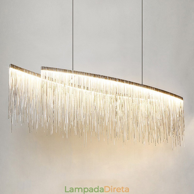 Tassels Extra Grande Tamanho Designer Teto Pendente Luz Ilha