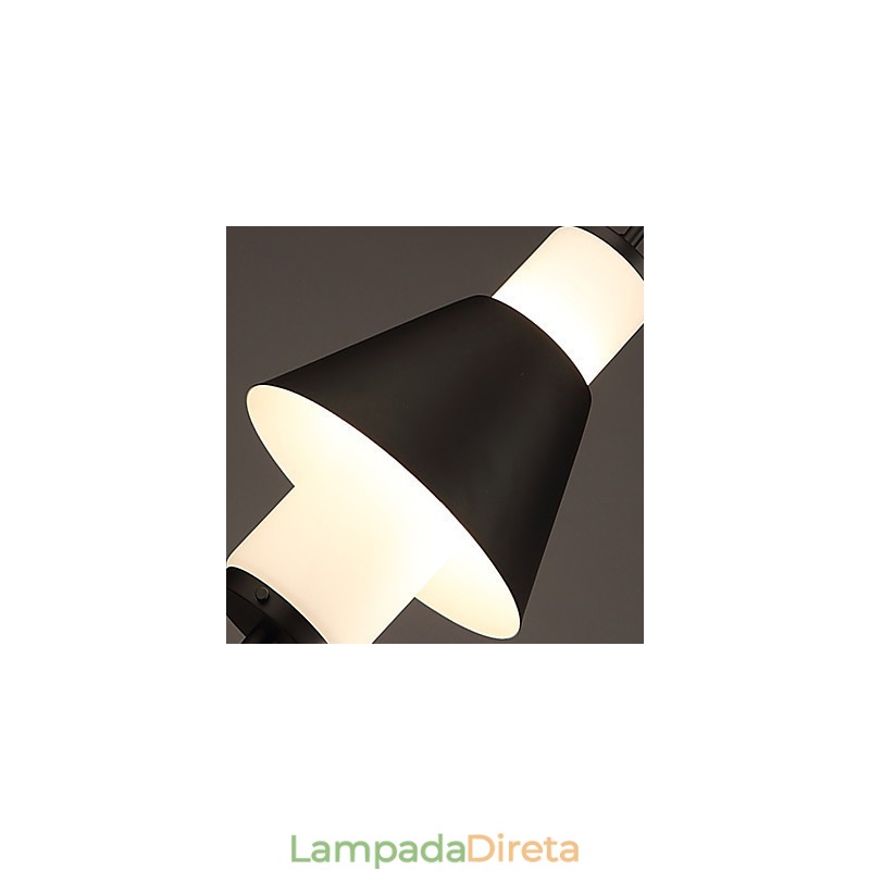 Lustre Mini Estilo Moderno Contemporâneo Metal Pendente Luz
