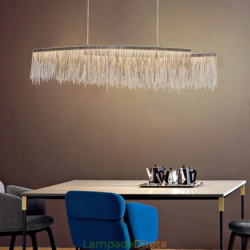 Tassels Extra Grande Tamanho Designer Teto Pendente Luz Ilha
