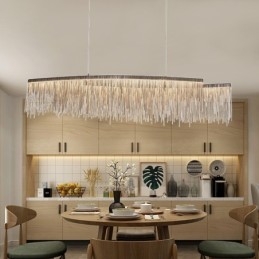Tassels Extra Grande Tamanho Designer Teto Pendente Luz Ilha