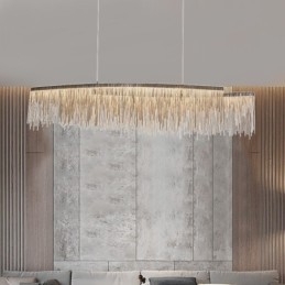 Tassels Extra Grande Tamanho Designer Teto Pendente Luz Ilha