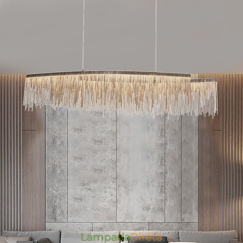 Tassels Extra Grande Tamanho Designer Teto Pendente Luz Ilha