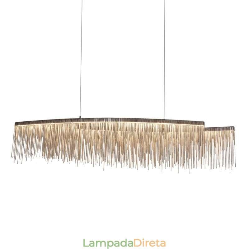 Tassels Extra Grande Tamanho Designer Teto Pendente Luz Ilha