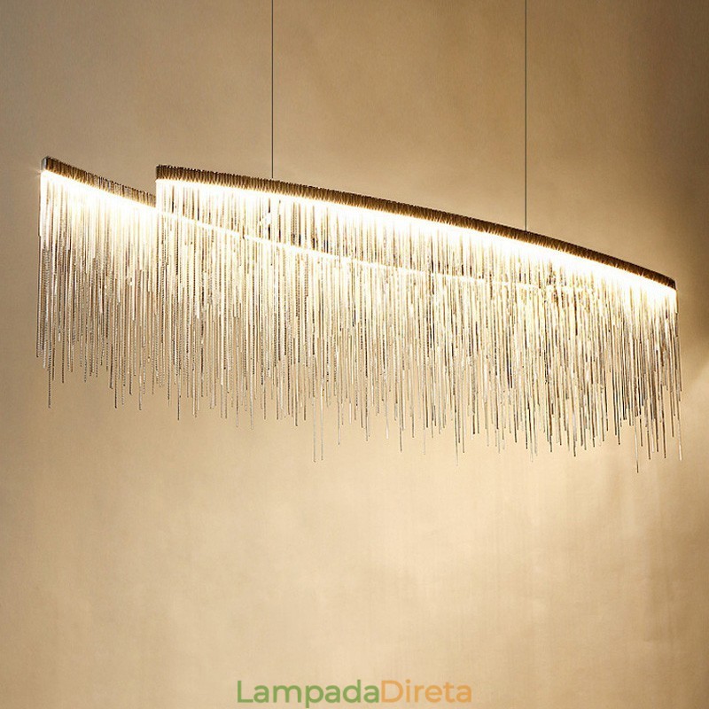 Tassels Extra Grande Tamanho Designer Teto Pendente Luz Ilha