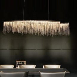 Tassels Extra Grande Tamanho Designer Teto Pendente Luz Ilha