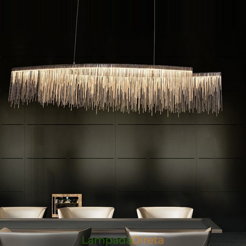 Tassels Extra Grande Tamanho Designer Teto Pendente Luz Ilha