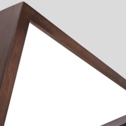 Duas camadas quadradas de madeira de nogueira preta moderna contemporânea estilo nórdico montagem embutida luz de teto de madeira também pode ser usada como luz de parede