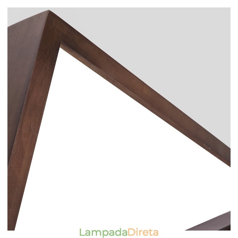 Duas camadas quadradas de madeira de nogueira preta moderna contemporânea estilo nórdico montagem embutida luz de teto de madeira também pode ser usada como luz de parede