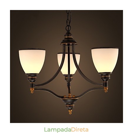 Lâmpadas de teto minimalistas retrô Lâmpadas de teto de vidro estilo europeu