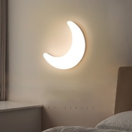 20W Nordic Indoor Moon Shape Quarto Infantil Parede Arandelas Luzes de Teto