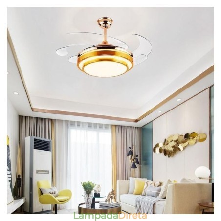 Luminária de teto moderna ABS Fan Blade Iluminação acrílica Luminária de teto moderna ABS Fan Blade Iluminação acrílica