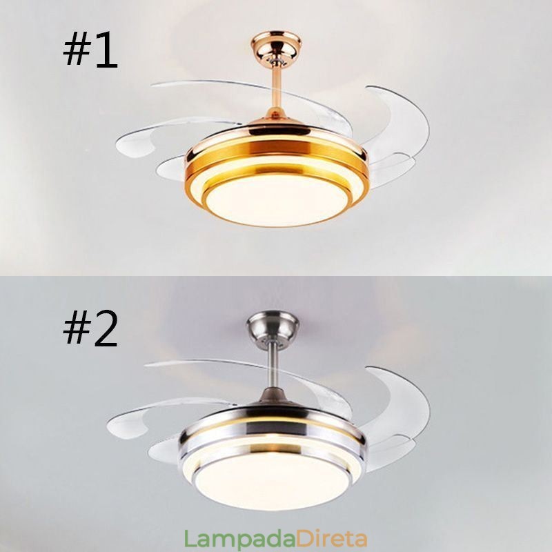 Luminária de teto moderna ABS Fan Blade Iluminação acrílica