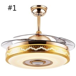 Ventilador de teto moderno eletrogalvanizado com luz inversora