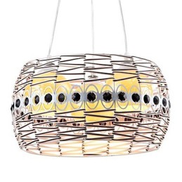 Luminária pendente Rattan Art Luminária tecida à mão