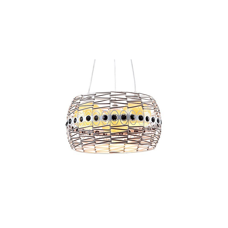Luminária pendente Rattan Art Luminária tecida à mão
