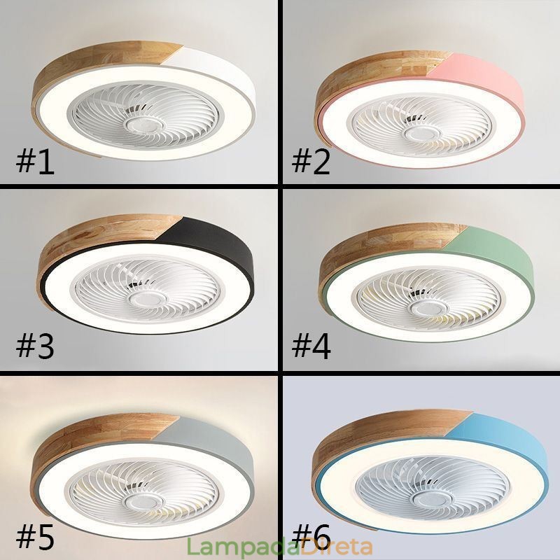Ventilador de teto inteligente com luzes controle remoto decoração ventilador lâmpada