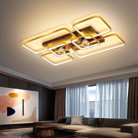 Ventilador de teto com luzes Decor Ventilador Luminária acrílica Ventilador de teto com luzes Decor Ventilador Luminária acrílica
