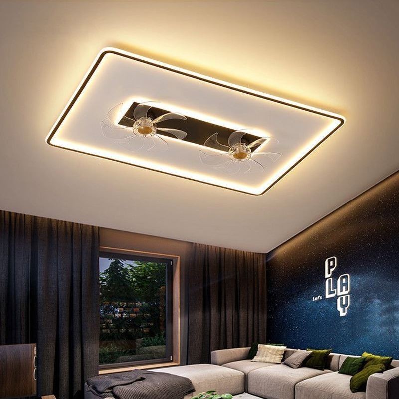Ventilador de teto com luzes Decor Ventilador Luminária acrílica