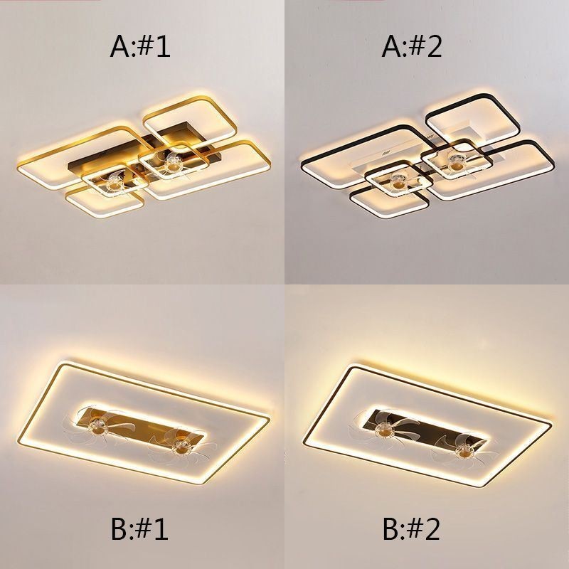Ventilador de teto com luzes Decor Ventilador Luminária acrílica