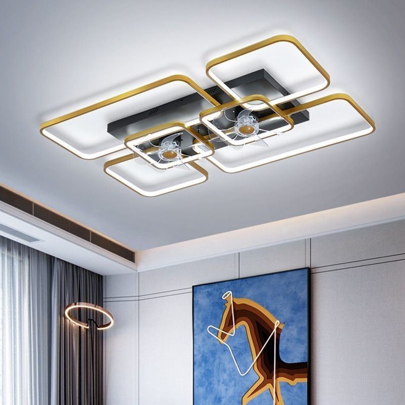 Ventilador de teto com luzes Decor Ventilador Luminária acrílica