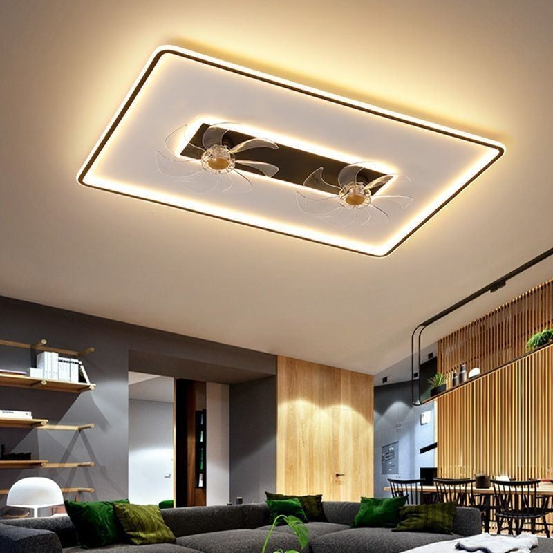 Ventilador de teto com luzes Decor Ventilador Luminária acrílica