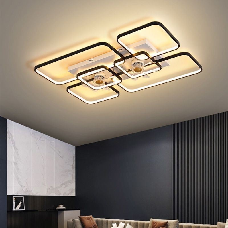 Ventilador de teto com luzes Decor Ventilador Luminária acrílica