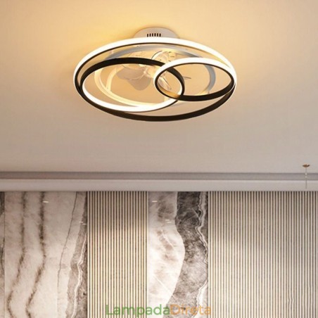 Luzes de teto modernas Círculo Anéis Designer Ventilador de teto Luzes de teto modernas Círculo Anéis Designer Ventilador de teto