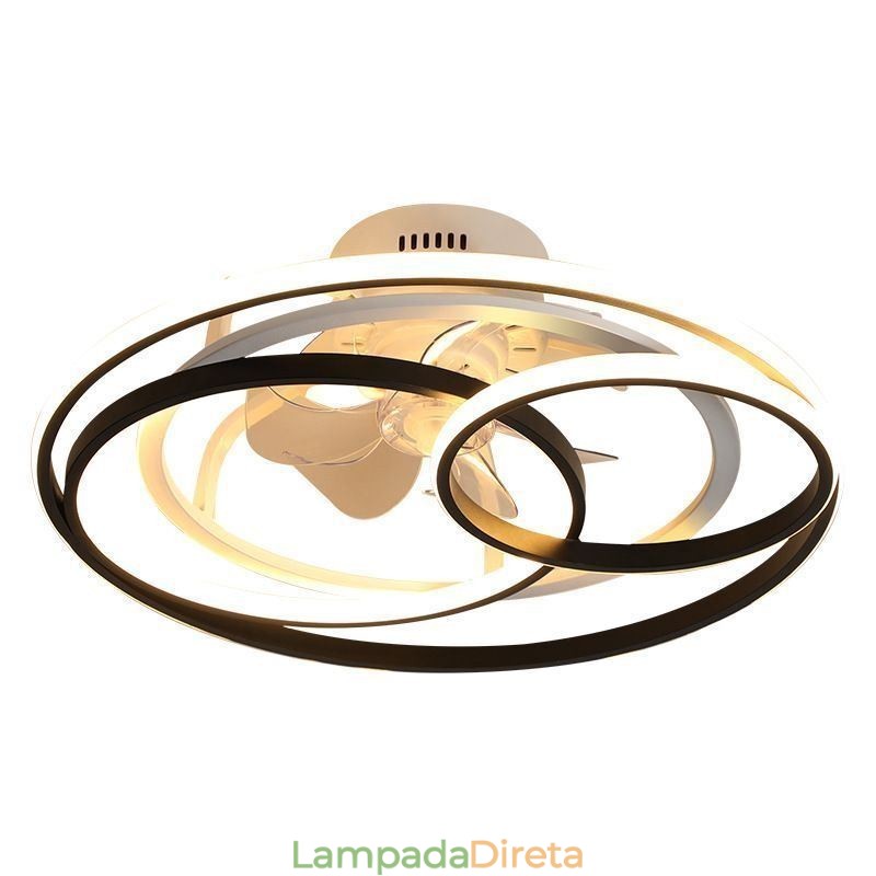 Luzes de teto modernas Círculo Anéis Designer Ventilador de teto