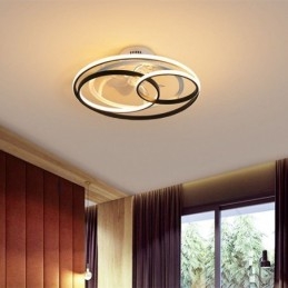 Luzes de teto modernas Círculo Anéis Designer Ventilador de teto